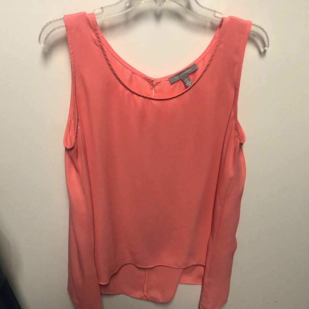 Peachy-pink sleeveless Blouse